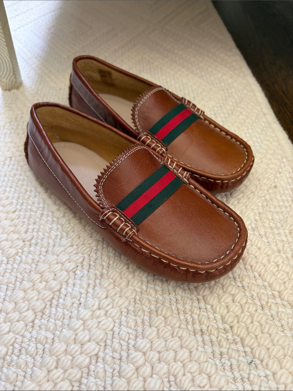 Elephantito boys leather moccasin loafers